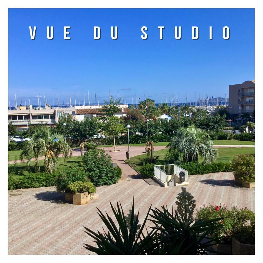 Studio Port D'Hyeres Vue Mer Et Iles De Porquerolles Et Port-Cros Exteriör bild